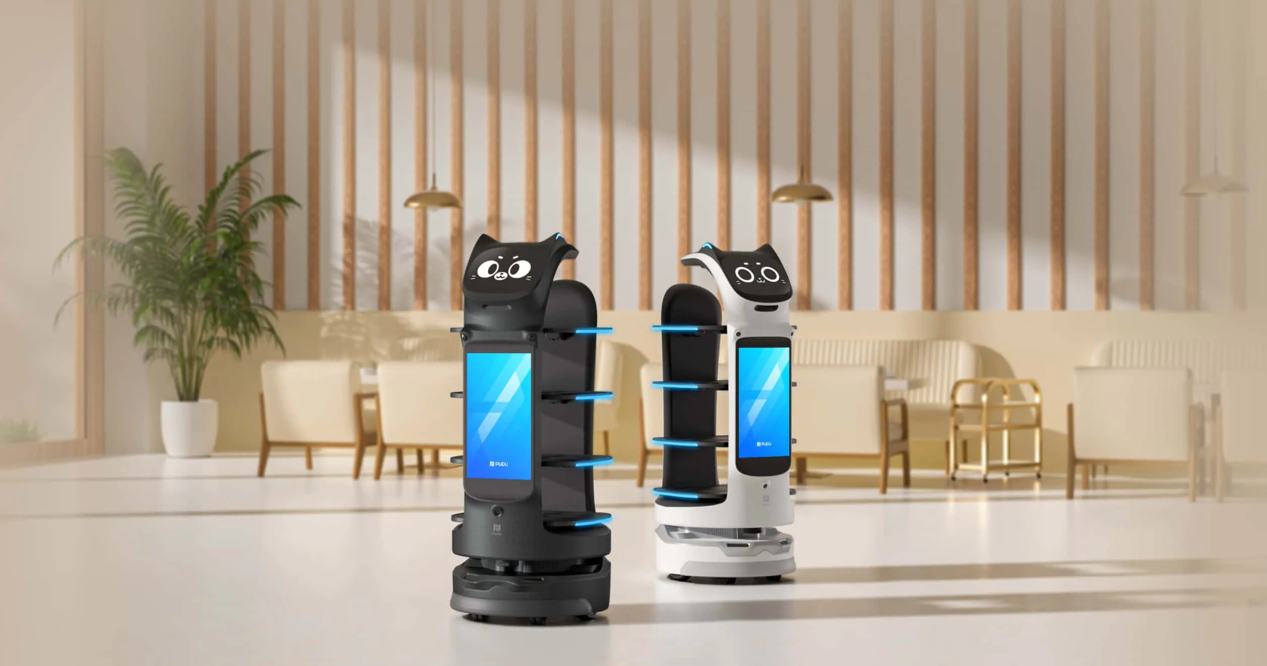BellaBot Pro — PUDU 서빙·홍보 로봇